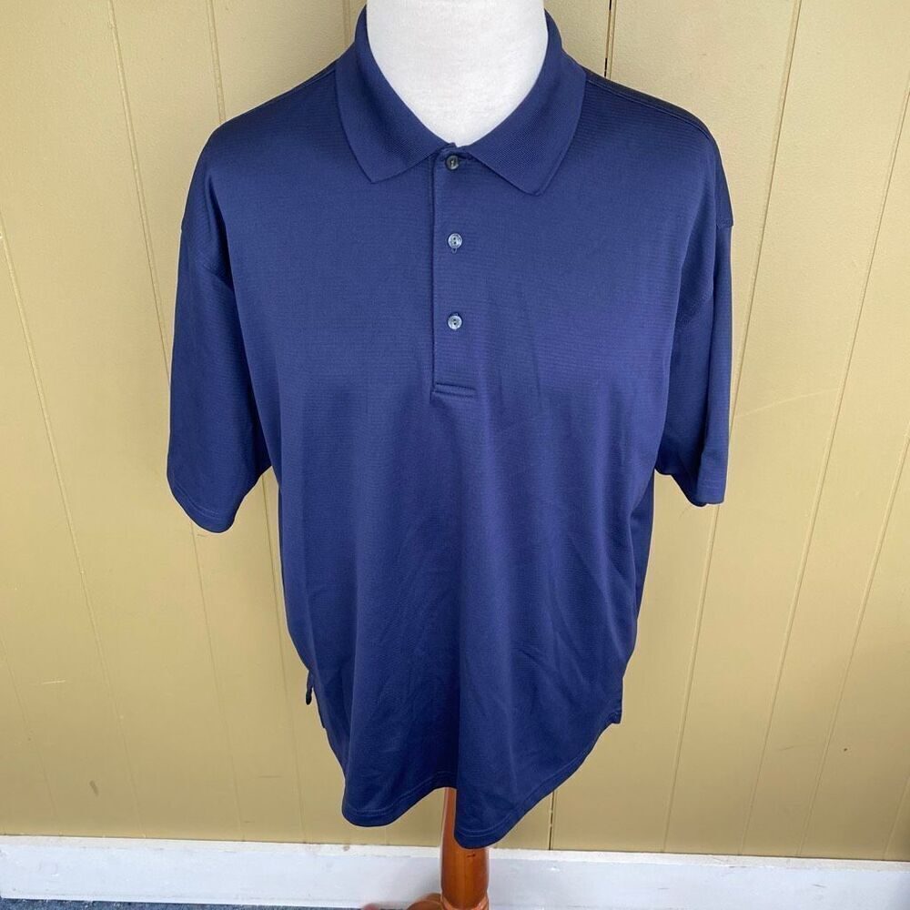 Ben Hogan performance golf collection men 2XL short sleeve polo shirt navy blue